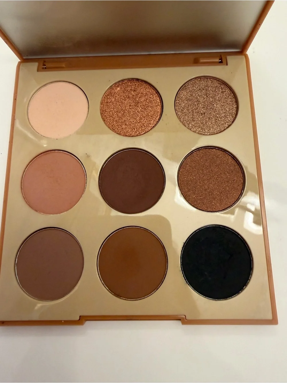 Morphe Warm T9‑Shade Eyeshadow Palette EUC used a time or two w/ brush